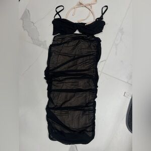 sexy maxi mesh dress